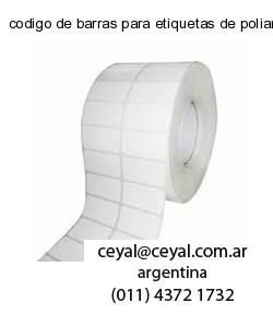 codigo de barras para etiquetas de poliamida