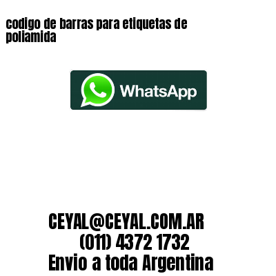 codigo de barras para etiquetas de poliamida 