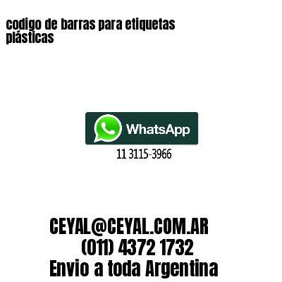 codigo de barras para etiquetas plásticas 