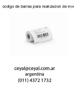 codigo de barras para realizacion de inventario