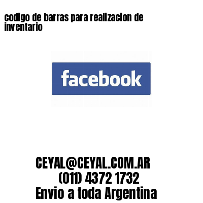 codigo de barras para realizacion de inventario 