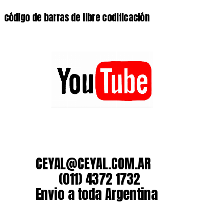 código de barras de libre codificación 