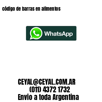 código de barras en alimentos 