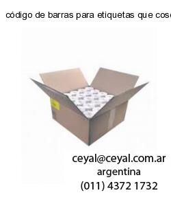 código de barras para etiquetas que cosen en la pr
