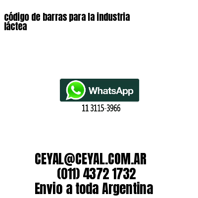 código de barras para la industria láctea 