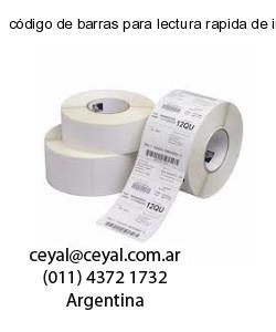 código de barras para lectura rapida de informació