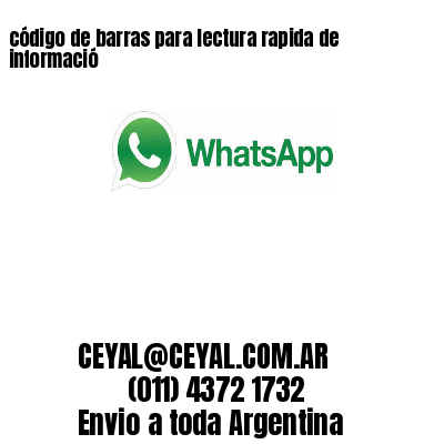 código de barras para lectura rapida de informació 