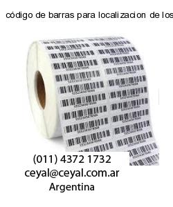 código de barras para localizacion de los producto