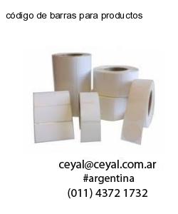 código de barras para productos