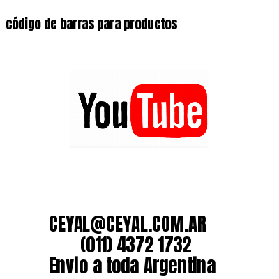 código de barras para productos 