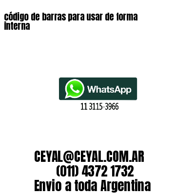 código de barras para usar de forma interna 