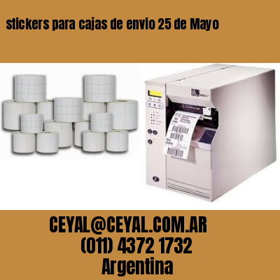 stickers para cajas de envio 25 de Mayo