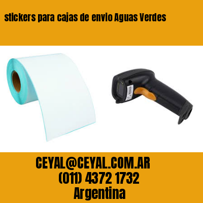 stickers para cajas de envio Aguas Verdes