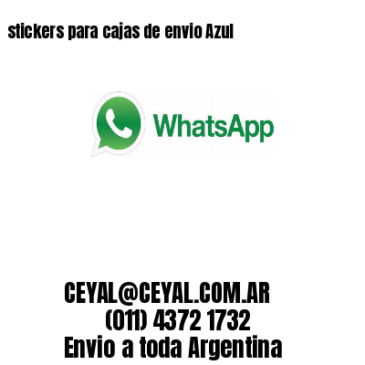 stickers para cajas de envio Azul