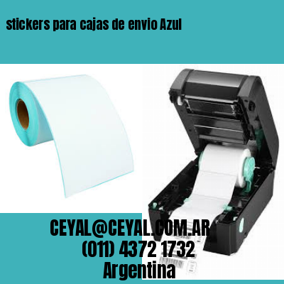 stickers para cajas de envio Azul