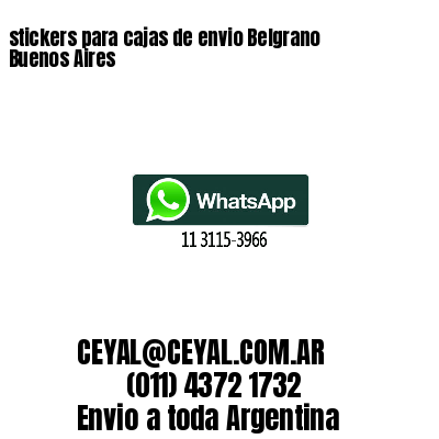 stickers para cajas de envio Belgrano  Buenos Aires