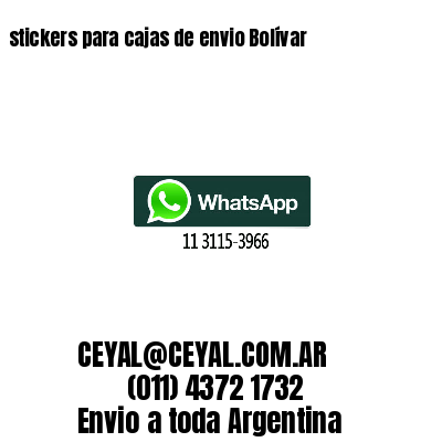 stickers para cajas de envio Bolívar