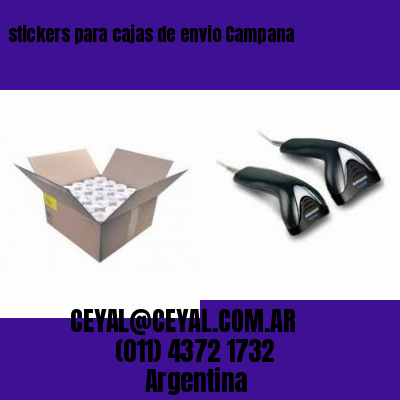 stickers para cajas de envio Campana