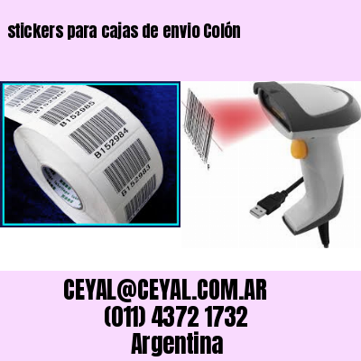 stickers para cajas de envio Colón