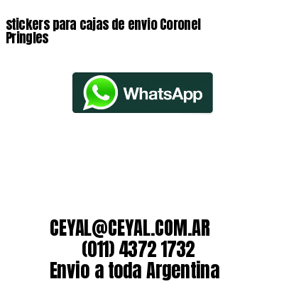 stickers para cajas de envio Coronel Pringles