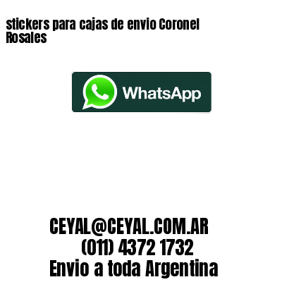 stickers para cajas de envio Coronel Rosales