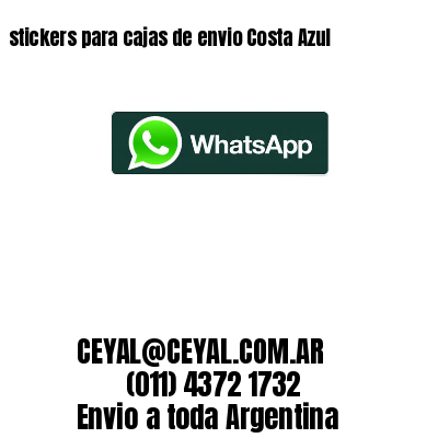 stickers para cajas de envio Costa Azul