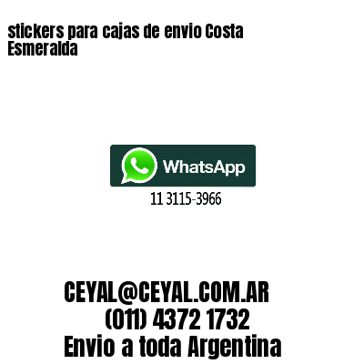 stickers para cajas de envio Costa Esmeralda