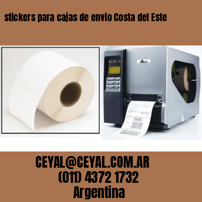 stickers para cajas de envio Costa del Este