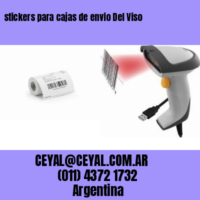 stickers para cajas de envio Del Viso
