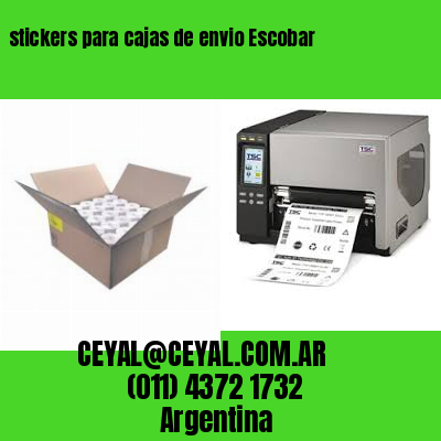 stickers para cajas de envio Escobar