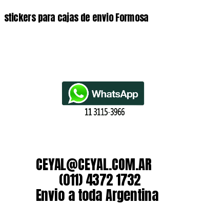 stickers para cajas de envio Formosa