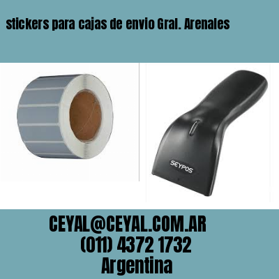stickers para cajas de envio Gral. Arenales