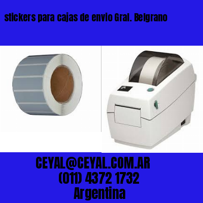 stickers para cajas de envio Gral. Belgrano