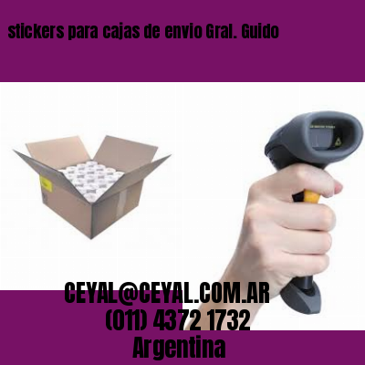 stickers para cajas de envio Gral. Guido