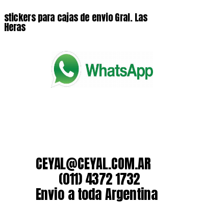 stickers para cajas de envio Gral. Las Heras