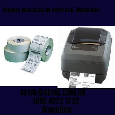 stickers para cajas de envio Gral. Madariaga