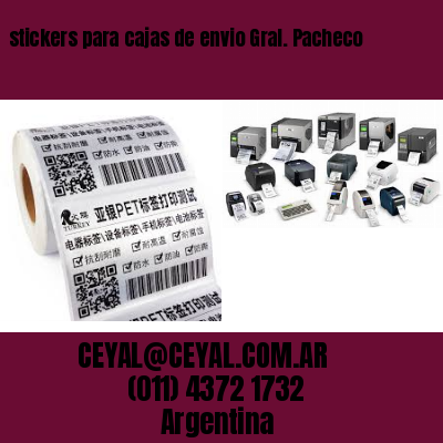 stickers para cajas de envio Gral. Pacheco