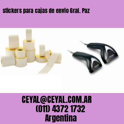 stickers para cajas de envio Gral. Paz