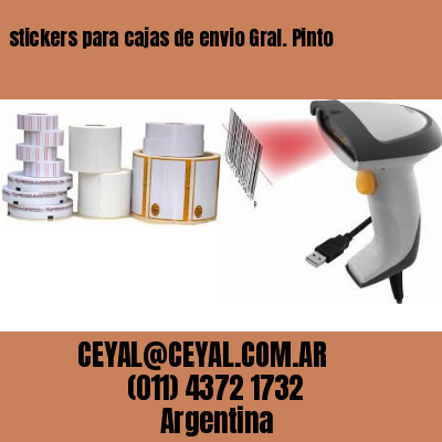 stickers para cajas de envio Gral. Pinto