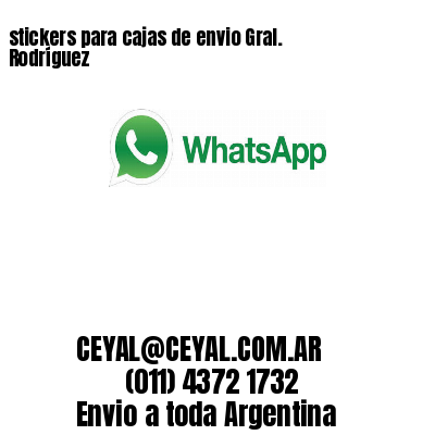 stickers para cajas de envio Gral. Rodríguez