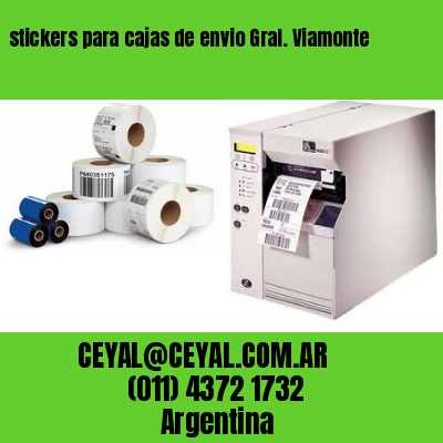 stickers para cajas de envio Gral. Viamonte