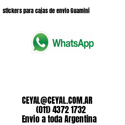 stickers para cajas de envio Guaminí