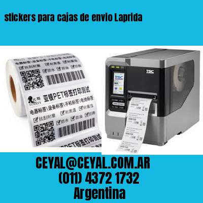 stickers para cajas de envio Laprida