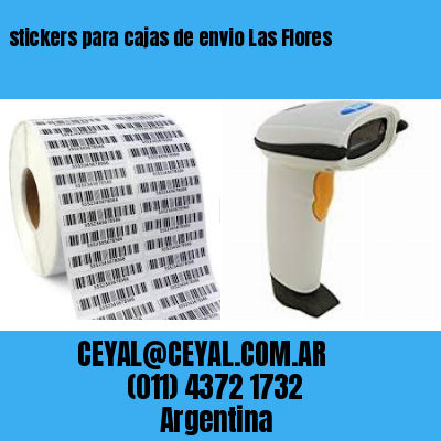 stickers para cajas de envio Las Flores