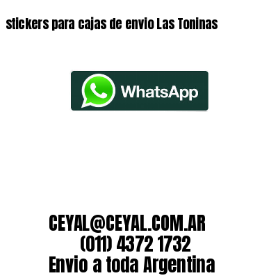 stickers para cajas de envio Las Toninas