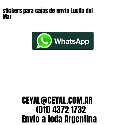 stickers para cajas de envio Lucila del Mar