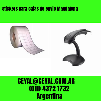 stickers para cajas de envio Magdalena