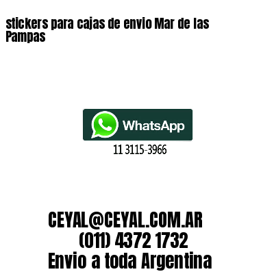 stickers para cajas de envio Mar de las Pampas