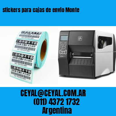 stickers para cajas de envio Monte