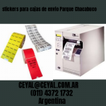 stickers para cajas de envio Parque Chacabuco